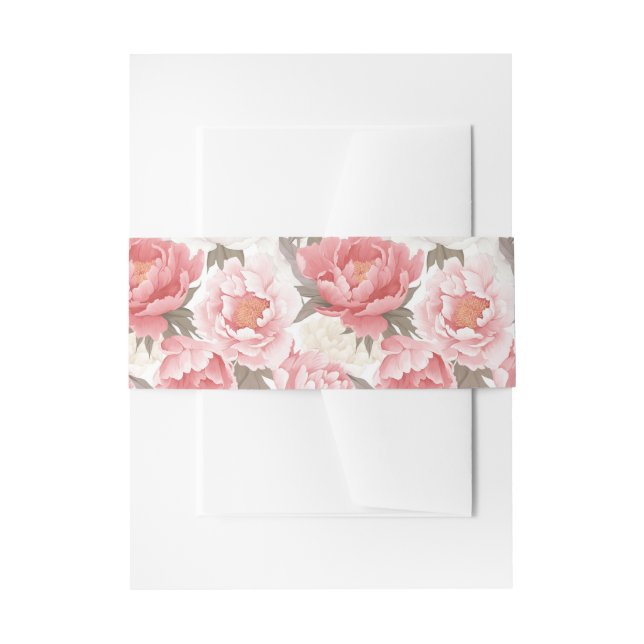 Rosa und weiße Erdnüsse Einladungsbanderole (Vorderseite Beispiel)