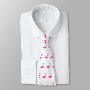 Rosa und weiße Flamingo-Krawatte Krawatte