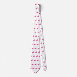 Rosa und weiße Flamingo-Krawatte Krawatte