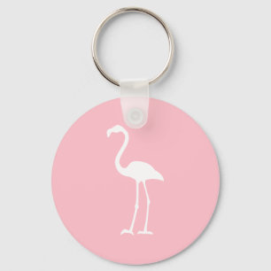 Rosa und weiße Flamingo Schlüsselanhänger