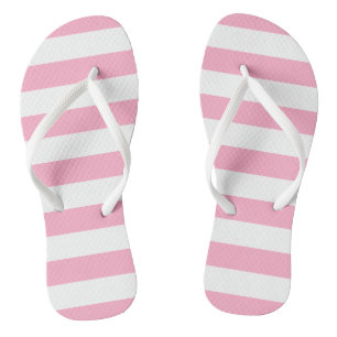 Rosa und weiße Flip Flops
