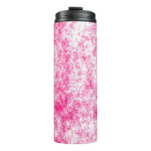 Rosa und weiße Fußklecksen im Hintergrund Thermosbecher