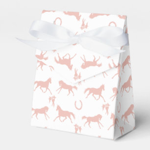 Rosa und weiße Galloping Pferde Muster Geschenkschachtel