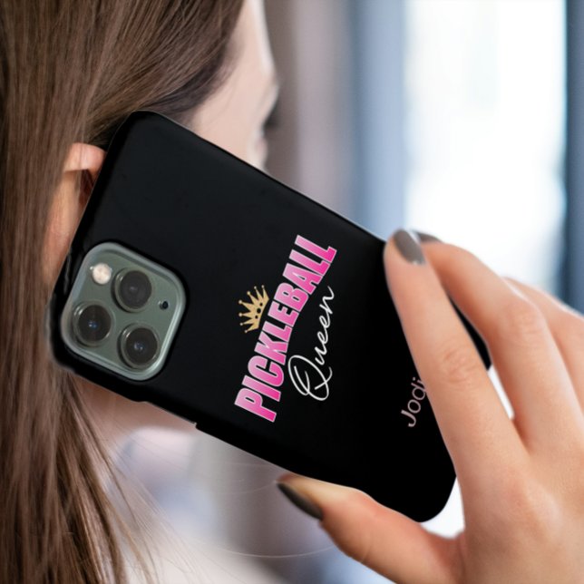 Rosa und weiße Goldkrone Pickleball Queen iPhone 16 Hülle (Von Creator hochgeladen)