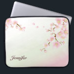 Rosa und weiße Kirschblossom Natrongramm Laptopschutzhülle<br><div class="desc">Pastellfarben in Rosa und Weiße Kirsche blühen im Naturdesign mit individualisierbaren und optionalen Monogrammen. Verfügbar auf anderen Produkten und kann für jedes der Produkte,  die auf Zazzle angeboten werden,  angefordert werden.</div>