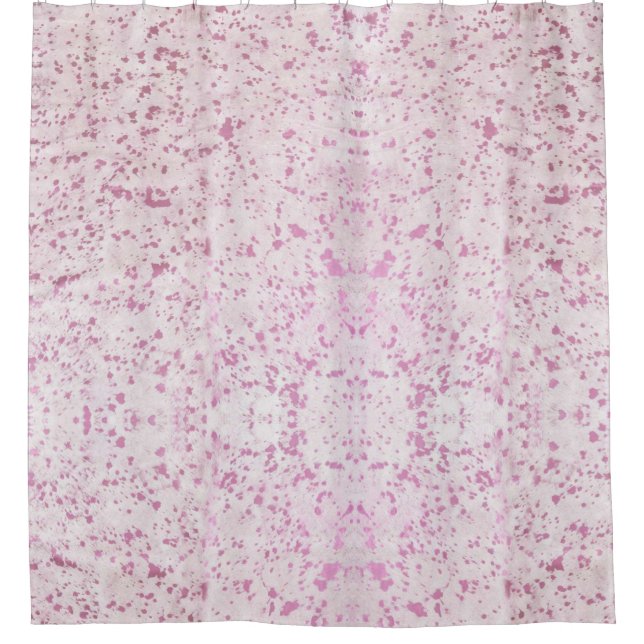 Rosa und weiße Kokospalmen Western Duschvorhang (Vorderseite)