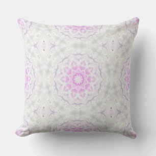 Rosa und weiße Lacy Kaleidoskop Herden Kissen Kiss