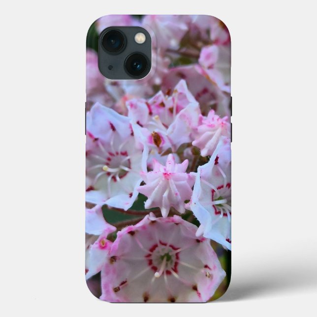 Rosa und weiße Laurel Blume Case-Mate iPhone Hülle (Rückseite)