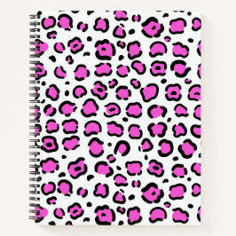 Rosa und weiße Leoparden Notizbuch