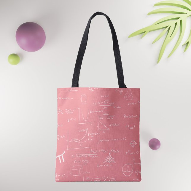Rosa und weiße Mathematik und Mathematik Tasche (Von Creator hochgeladen)