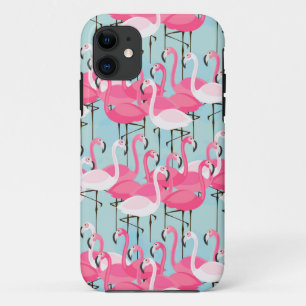 Rosa und weiße Menschenmenge von Flamingos Case-Mate iPhone Hülle
