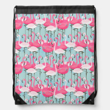 Rosa und weiße Menschenmenge von Flamingos