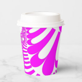 Rosa und weiße Mod Pappbecher