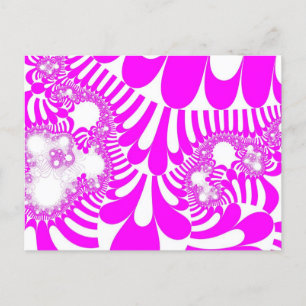Rosa und weiße Mod Postkarte