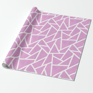 Rosa und weiße Mosaikmuster Geschenkpapier