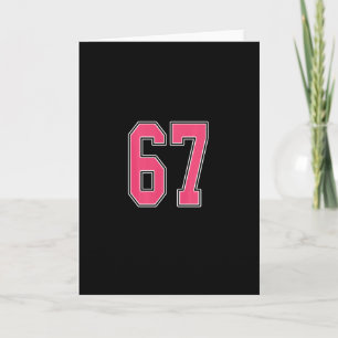 Rosa und weiße Nummer 67 Jersey Spieler Uniform #6 Karte