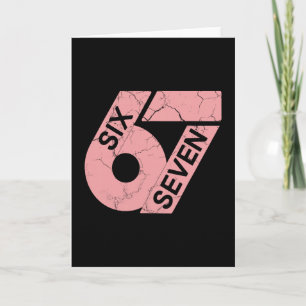 Rosa und weiße Nummer 67 Jersey Spieler Uniform #6 Karte