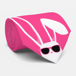 Rosa und weiße Ostersonne mit Sonnenbrille Krawatte