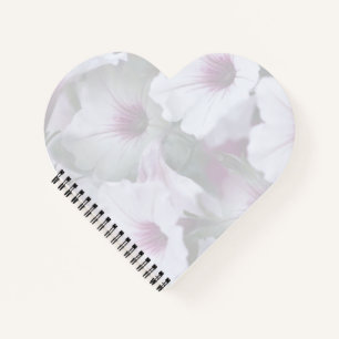 Rosa und weiße Petunien Notizbuch