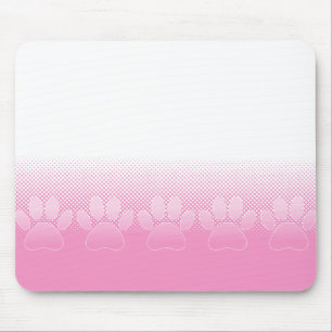 Rosa und weiße Pfeifen mit Zeitungspapier-Hintergr Mousepad
