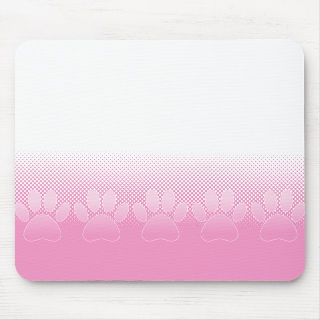Rosa und weiße Pfeifen mit Zeitungspapier-Hintergr Mousepad (Vorne)