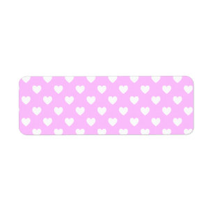 Rosa und weiße Polka Dot Hearts