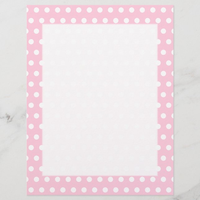 Rosa und weiße Polka Dots Muster. (Vorderseite)