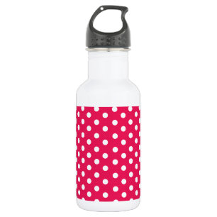 Rosa und weiße Polka-Punkte Trinkflasche