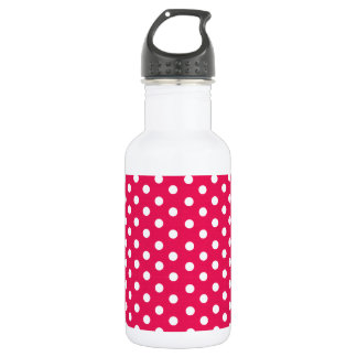 Rosa und weiße Polka-Punkte Trinkflasche