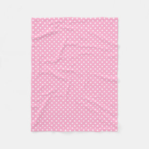 Rosa und weiße Punkte Muster Fleece-Decke Fleecedecke