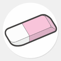 Rosa und weiße Radiergummi