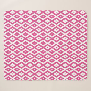 Rosa und weiße Rautenmuster Sherpadecke