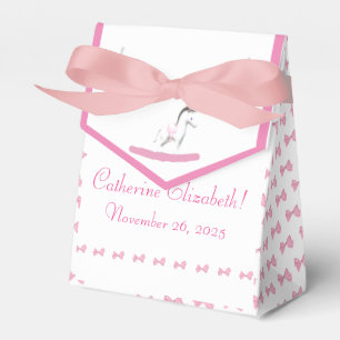 Rosa und Weiße Rockpferde Geschenkschachtel