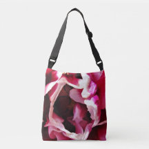 Rosa und weiße Rose Crossover-Tasche
