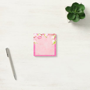 Rosa und Weiße Rosen Post-It Notizen