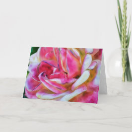 Rosa und Weiße Rosen Stil Kunst Karte