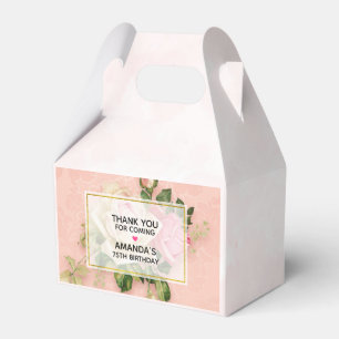 Rosa und weiße Rosenblumenstrauß Geschenkschachtel