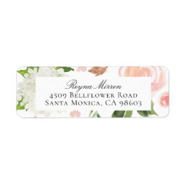 Rosa und weiße Rücksendeadresse
