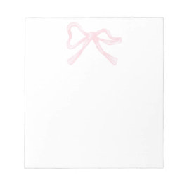 Rosa und weiße Schleife, grandmillenial, rosa Bow Notizblock