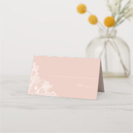 Rosa und weiße Spitzen Rosa Hochzeit Platzkarte