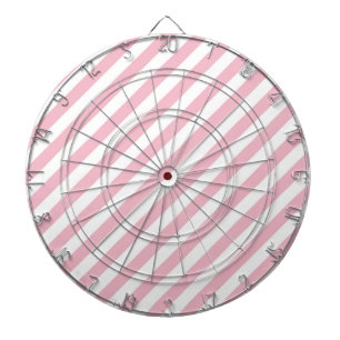 Rosa und Weiße Streifen Dartscheibe