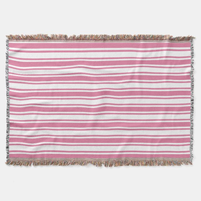 Rosa und weiße Streifen Decke (Vorderseite)
