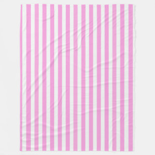 Rosa und weiße Streifen Fleecedecke