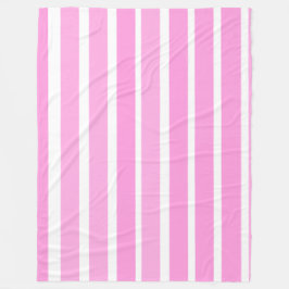 Rosa und weiße Streifen Fleecedecke