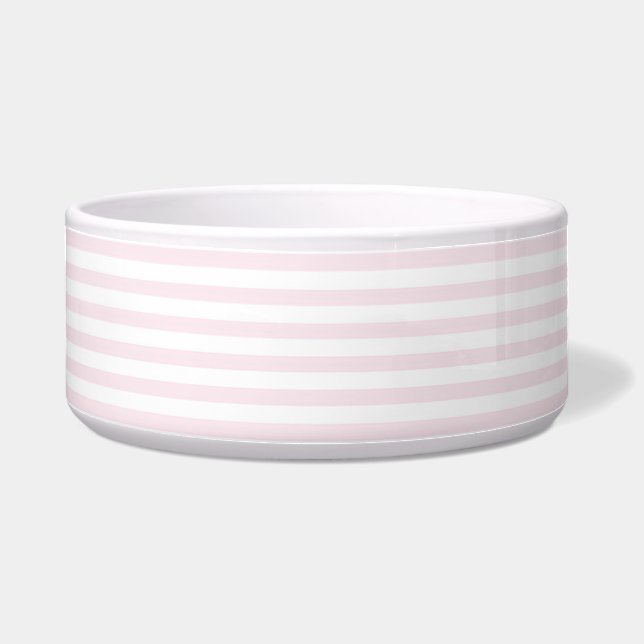 Rosa und weiße Streifen - Pet Bowl Napf (Vorderseite)