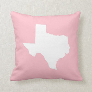 Rosa und weiße Texas Kissen