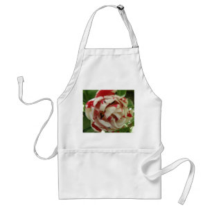 Rosa und weiße Tulip-Schürze Schürze