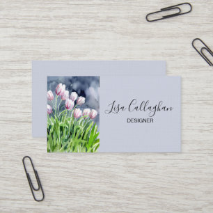 Rosa und weiße Tulpen Visitenkarte