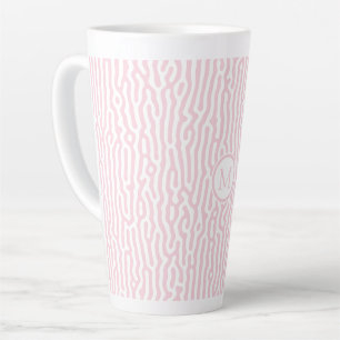 Rosa und weiße Turing-Muster Milchtasse