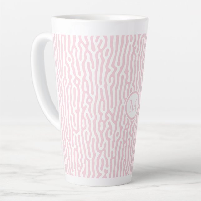 Rosa und weiße Turing-Muster Milchtasse (Linke Ecke)